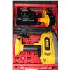 Image 1 : RED FLAT CRATE W/ DEWALT DC616 - 1 1/2 TO