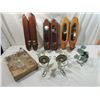 Image 2 : BOX LOT VINTAGE WALL MOUNT CANDLE HOLDERS