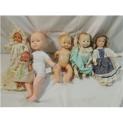 LOT 6 ASSORTED BABY DOLLS