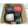Image 3 : BOX VARIOUS WIRE COPPER ROLLS ELECTRICAL 30+ LBS