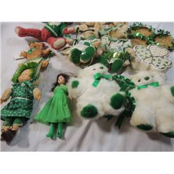 BOX LOT IRISH DECORATIONS ST PATRICKS DAY