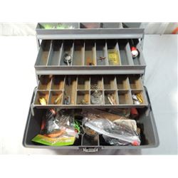 PLANO TACKLE BOX FULL OF FISHING LURES GEAR MORE