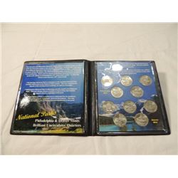 FIRST COMMEMORATIVE MINT NATIONAL PARK QUARTER SET