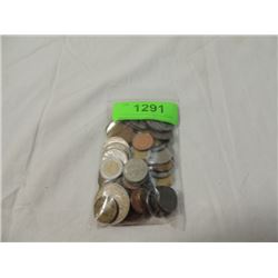 HUGE BAG LOT FOREIGN COINS