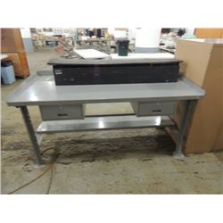 NICE  HEAVY DUTY STEEL WORKBENCH WITH DRAWERS