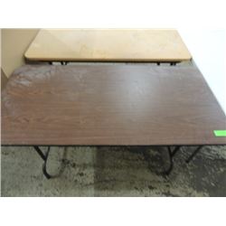 FOLDING WOOD TOP TABLE AS SHOWN