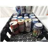 Image 2 : CRATE FULL VINTAGE BEER SODA CANS RARE ISSUES