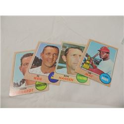 4 CARD LOT 1968 TOPPS BASEBALL CARDS AS SHOWN