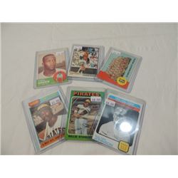 6 CARD LOT OLDER BASEBALL CARDS MIXED YEARS MAKERS