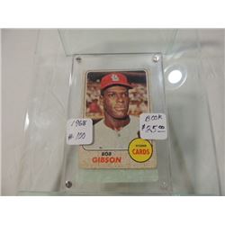 1968 BOB GIBSON BASEBALL CARD TOPPS