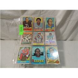 9 CARD FOOTBALL CARD LOT MIXED OLDER TOPPS