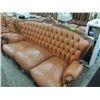 Image 1 : BEAUTIFUL ANTIQUE VINTAGE VICTORIAN LEATHER SOFA