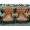 Image 1 : BEAUTIFUL PAIR MATCHING LEATHER ANTIQUE VICTORIAN