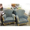 Image 1 : NICE PAIR MATCHING WINGBACK STYLE VELVET CHAIRS