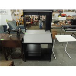 COMPUTER DESK WITH TOP HUTCH SECTION