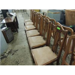 LOT 6 OAK PANEL BACK DINING CHAIRS OAK