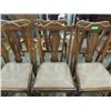 Image 2 : LOT 6 OAK PANEL BACK DINING CHAIRS OAK