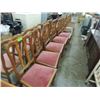 Image 1 : LOT 6 MED OAK OPEN BACK DINING CHAIRS