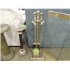 Image 1 : VINTAGE BRASS FIREPLACE TOOL SET