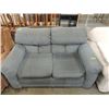 Image 1 : NICE BLUE LOVESEAT LOVE SEAT COUCH SOFA