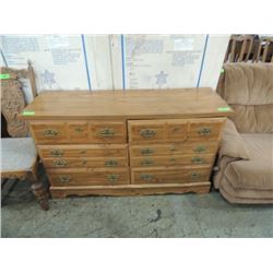 PRESSED WOOD ECONOMY OAK FINISH 6 DRAWER DRESSER