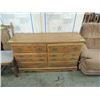 Image 1 : PRESSED WOOD ECONOMY OAK FINISH 6 DRAWER DRESSER