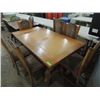 Image 1 : NICE FLEMISH OAK DINING ROOM SET TABLE 6 CHAIRS