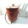 Image 1 : ANTIQUE VINTAGE RED INDUSTRIAL 5 GALLON RAG CAN