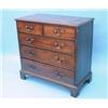 Image 1 : A George III mahogany chest, fitted two short and three graduated long drawers with brass swan-ne...