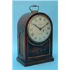Image 1 : Turner, London - a George III mahogany mantel timepiece, the eight-day movement having enamelled...