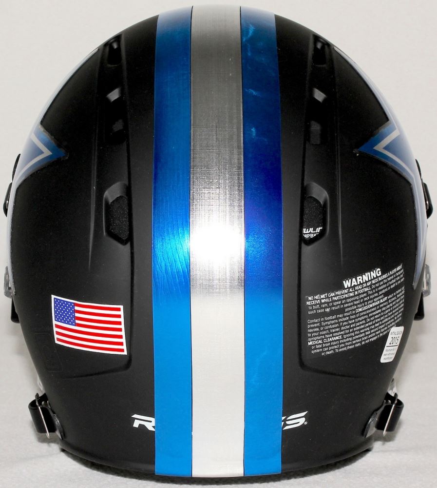 Dallas Cowboys Custom Matte Black FullSize Authentic Proline Helmet