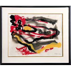 Karel Appel, Untitled, Watercolor Painting 1957
