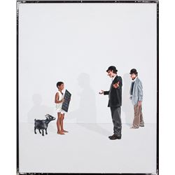 Donald Bradford, Waiting for Godot, The Message 1, Mixed Media Artwork