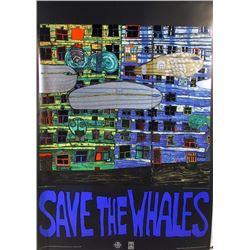 Friedensreich Hundertwasser, Save the Whales, Silkscreen with Foil