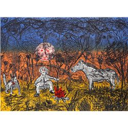 Roy De Forest, Camping, Lithograph
