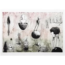 Jonathan Ellis, Surrealist Composition, Etching