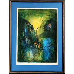 Hoi Lebadang, Crossing Bridge, Lithograph