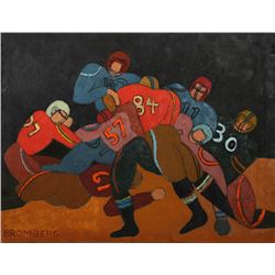 Miriam Bromberg, Football Game, Oil Painting