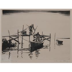 Churchill Ettinger, November Morning, Etching