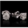 Image 2 : 14KT White Gold 1.33ctw Diamond Stud Earrings