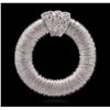 Image 1 : 14KT White Gold 0.32ctw Diamond Pendant