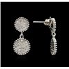 Image 1 : 14KT White Gold 1.18ctw Diamond Earrings