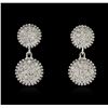 Image 2 : 14KT White Gold 1.18ctw Diamond Earrings