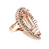 Image 1 : 14KT Rose Gold GIA Certified 29.95ct Morganite and Diamond Ring
