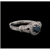 Image 2 : 1.26ctw Fancy Blue Diamond Engagement Ring - 14KT White Gold
