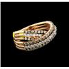 Image 2 : 1.52ctw Fancy Brown Diamond Ring - 14KT Rose Gold