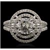 Image 2 : 14KT White Gold 1.54ctw Diamond Ring