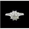 Image 1 : 14KT White Gold 0.78ctw Diamond Ring