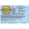Image 5 : EGL USA Cert 6.95ctw Fancy Yellow Diamond Ring - Platinum