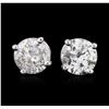 Image 1 : 14KT White Gold 1.45ctw Diamond Stud Earrings